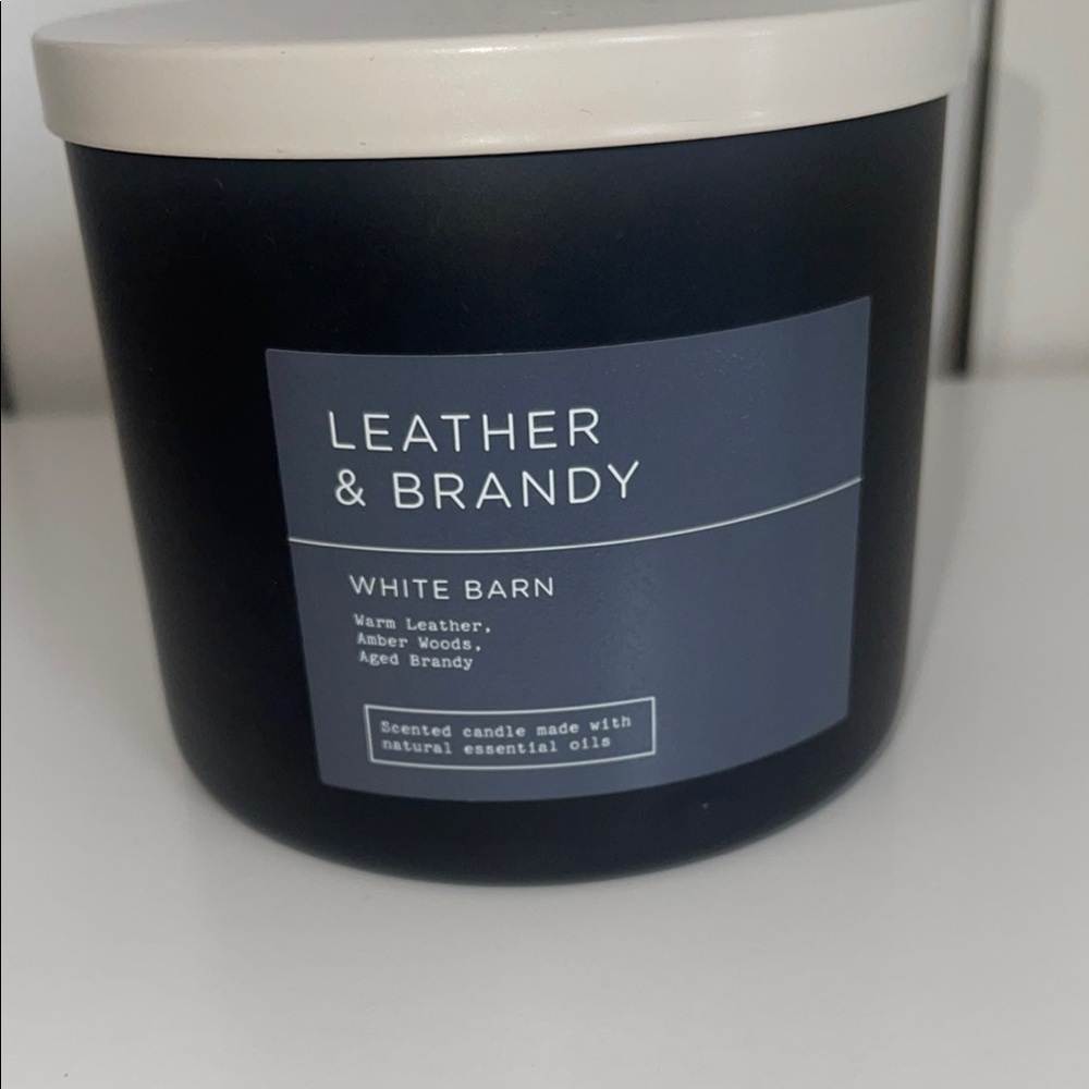 Bath & Body Works Leather & Brandy Candle